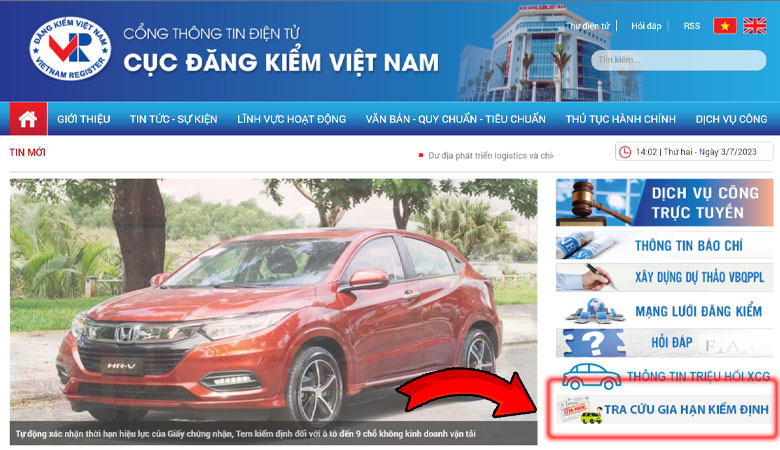 Cách tra cứu phạt nguội ô tô trên website Cục Đăng kiểm Việt Nam