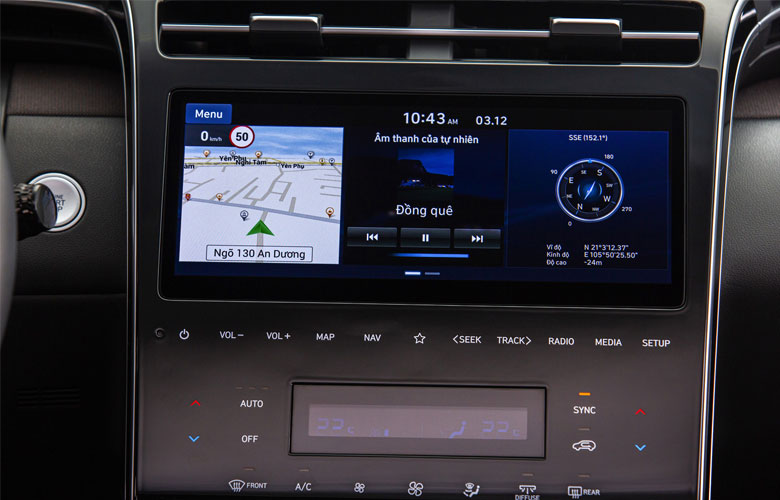 Màn hình cảm ứn 10.25 inch trên Hyundai Tucson