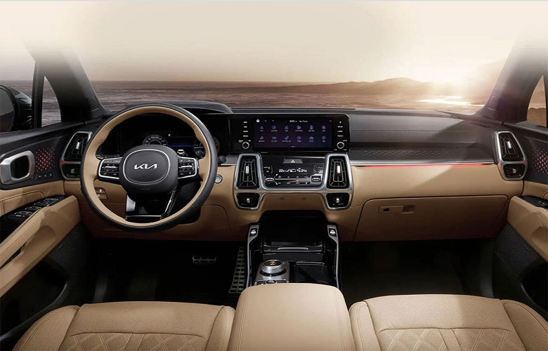 Nội thất sang trọng của mẫu ô tô 7 chỗ Sorento