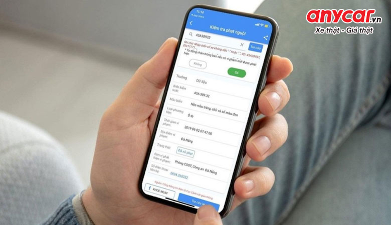 Tra cứu phạt nguội trên ứng dụng thiết bị di động